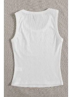 Merry See Merry See Düz Renk Kadın Kolsuz Bluz Crop Top Beyaz - Alternatif Görünüm