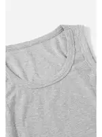 Düz Renk Kadın Kolsuz Bluz Crop Top Gri Merry See MS 3905 Gri Gri görsel 7