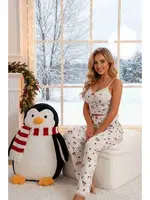 Kiraz Baskılı Askılı Şık Pijama Takımı Beyaz Merry See MS4092 Beyaz Beyaz görsel 4