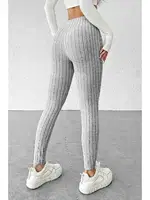 Yüksek Bel Özel Kumaş Tayt Gri Merry See MS4001 Gri Gri farklı açı