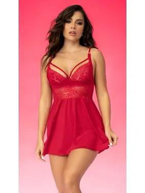 For Dreams Mini Dantel Detaylı Kırmızı Gecelik For Dreams 8608