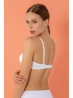 Miorre Boş Kap Straplez Sütyen Beyaz farklı açı