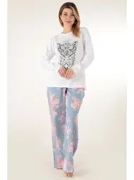 Miorre Çiçekli Kadın Pijama Takımı Miorre 001-015079