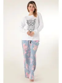 Miorre Çiçekli Kadın Pijama Takımı Miorre 001-015079