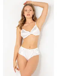 Miorre Dolgusuz Saten Bralet Takım Miorre 001-000827