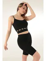 İnce Askılı Desteksiz Spor Sütyen Miorre 999-ZZ0125 Siyah farklı açı