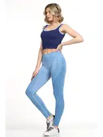 Mavi Kadın Normal Bel Rahat Tayt Miorre 999-ZZ0157 Mavi detay görünüm