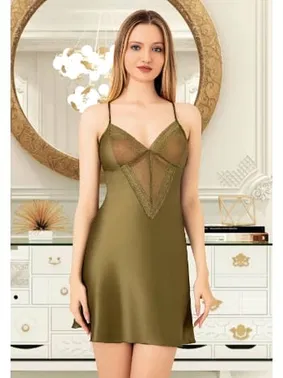 Miss Laris Sırtı Çapraz Askılı Saten Gecelik Miss Laris 2081