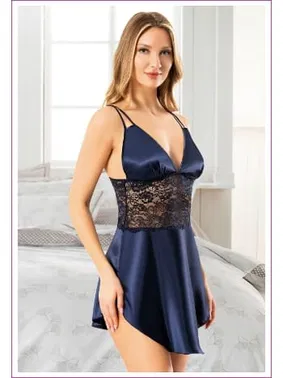 Miss Laris Asimetrik Kesim Saten Askılı Kadın Gecelik Miss Laris 2106