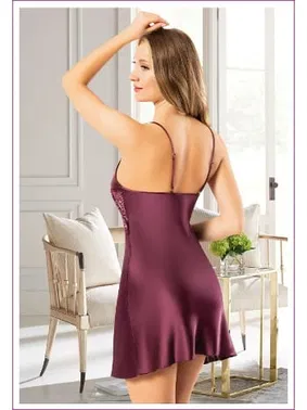 Miss Laris Ayar Askılı Saten Kadın Gecelik Miss Laris 2107 - Alternatif Görünüm