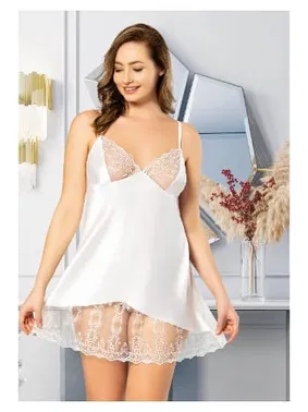 Miss Laris Büyük Beden İnce Askıkı Saten Gecelik Miss Laris 4023