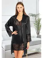 Dantelli İkili Saten Takım Miss Laris 5055 Görsel