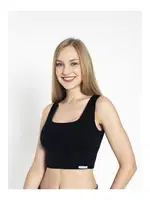 Modal Geniş Askılı Crop Kadın Atlet Confeo C801-010 Siyah görsel 4