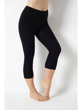 Confeo Modal Siyah Kapri Kadın Tayt Confeo C801-504