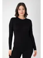 Modal Uzun Kollu Bisiklet Yaka T-shirt Confeo C801-024 Siyah görsel 4