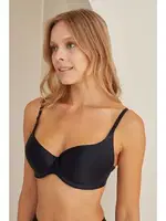Lazer Kesim Dikişsiz Balensiz C Cup Desteksiz Kadın Sütyen Nbb 30013 Siyah