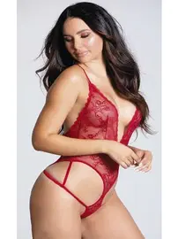 NightLight Yanları Açık Çapraz Bağlamalı Erotik Body Suit NightLight 3213