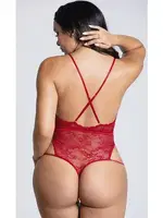 Yanları Açık Çapraz Bağlamalı Erotik Body Suit NightLight 3213 Görsel detay görünüm