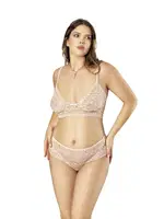 Büyük Beden Sabahlıklı Dantelli Sütyen Takım Takım NightLight 3543 Görsel farklı açı