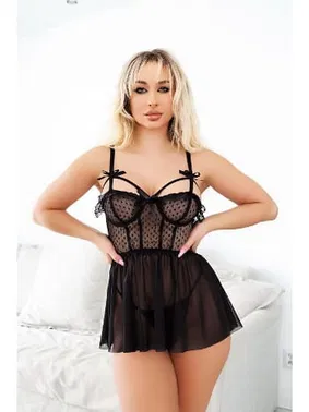 NightLight Transparan Göğüs Dekolteli Fantazi Gecelik NightLight 3642