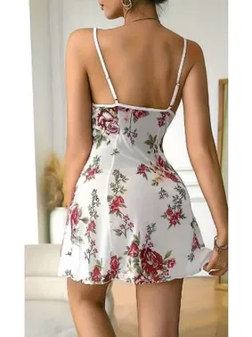 NightLight Çiçekli İnce Askılı Erotik Gecelik NightLight 3691 - Alternatif Görünüm