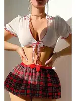 Ekose Midi Etekli Seksi Takım NightLight 3719 Görsel