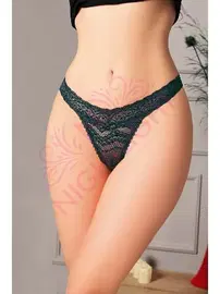 NightLight Yeşil Dantelli Fantazi Kadın String Külot NightLight 9162-4