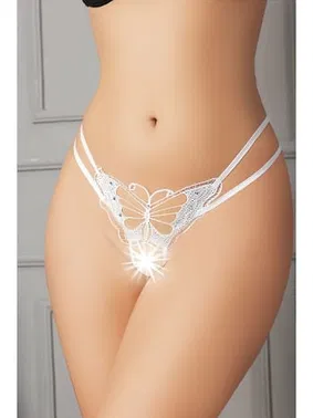 NightLight Kelebekli Özel Bölgesi Açık Erotik Kadın Külot NightLight 9174