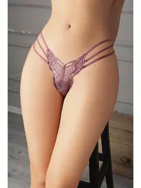 NightLight Kelebek Desen Vizon Erotik Külot Nightlight 9184-4