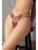 Kelebek Desen Kiremit Erotik Külot Nightlight 9184-5 Kiremit