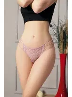 Transparan Pudra Erotik Külot Nightlight 9187-4 Pudra detay görünüm