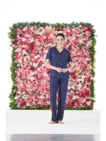 Önden Düğmeli Kısa Kollu Marla Kadın Pijama Takımı Lacivert Estiva 25174 Lacivert görsel 5