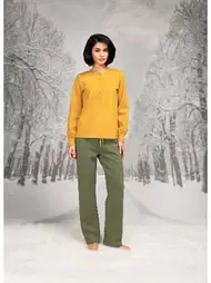 Doreanse Önden Düğmeli Yuvarlak Yaka Kadın Pijama Takımı Doreanse 26K4091