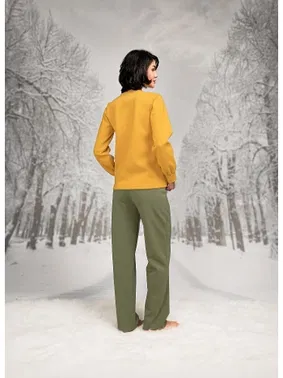 Doreanse Önden Düğmeli Yuvarlak Yaka Kadın Pijama Takımı Doreanse 26K4091 - Alternatif Görünüm