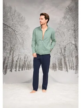 Doreanse Önden Fermuarlı Dik Yaka Cepli Erkek Pijama Takım Doreanse 26K4596