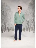 Önden Fermuarlı Dik Yaka Cepli Erkek Pijama Takım Doreanse 26K4596 Yeşil