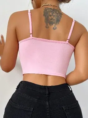 Ruselin Önden Yırtmaçlı İnce Askılı Fırfırlı Büstiyer Ruselin 5090 - Alternatif Görünüm