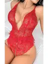 Özel Bölgesi Arkası Açık Dantel Kırmızı Fantazi Body NightLight 7058