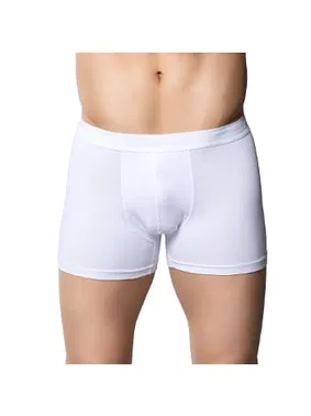 Gümüş Pamuklu Beyaz Likralı Erkek Boxer Gümüş 4018 - Alternatif Görünüm