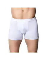 Pamuklu Beyaz Likralı Erkek Boxer Gümüş 4018 Beyaz detay görünüm