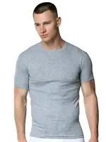 Pamuklu Gri Kısa Kollu Erkek Atlet Fanila Gümüş 4050 Gri detay görünüm