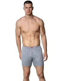 Gümüş Penye Havlu Bel Gri Erkek Boxer 4020 Gümüş 4020