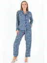 Papatya Desenli Uzun Kollu Kadın Pijama Takım DoReMi 002-000094