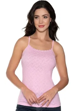 Gümüş Pembe Jakarlı İnce Askılı Kalpli Kadın Atlet Gümüş 3080 - 6 Adet - Alternatif Görünüm