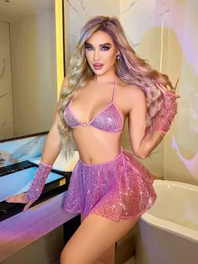 Jesica Bella Pembe Parlak Seksi Sütyen Etek Takım Jesica Bella JB-15014