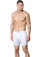 Penye Beyaz Erkek Arjantin Boxer Gümüş 3007 - 6 Adet Beyaz