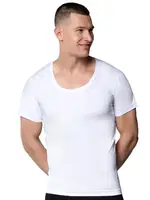 Penye Bisiklet Yaka Erkek Atlet Beyaz 6lı Gümüş 3003 - 6 Adet Beyaz detay görünüm