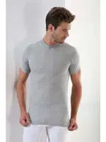 Penye Erkek Fanila Sıfır Yaka 6lı Paket 24007 - 6 ADET Gri görsel 4