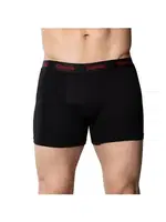 Penye Siyah Likralı Erkek Boxer Gümüş 3074 Siyah detay görünüm