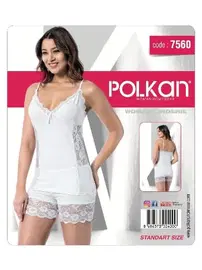 Polkan Dantelli Şortlu Kadın Atlet Takım Polkan 7560